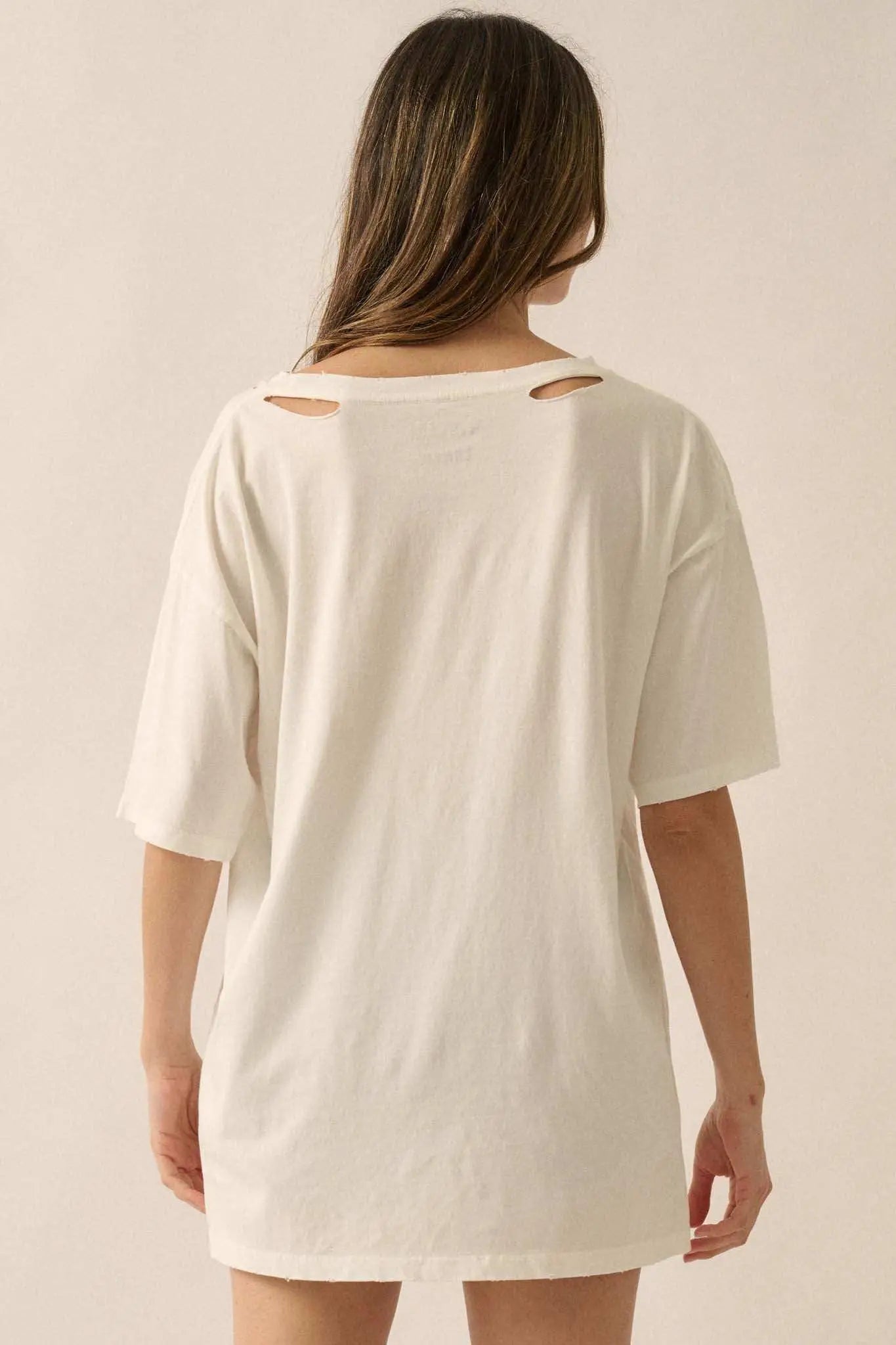 That's So Hot Distressed Oversize Graphic Tee