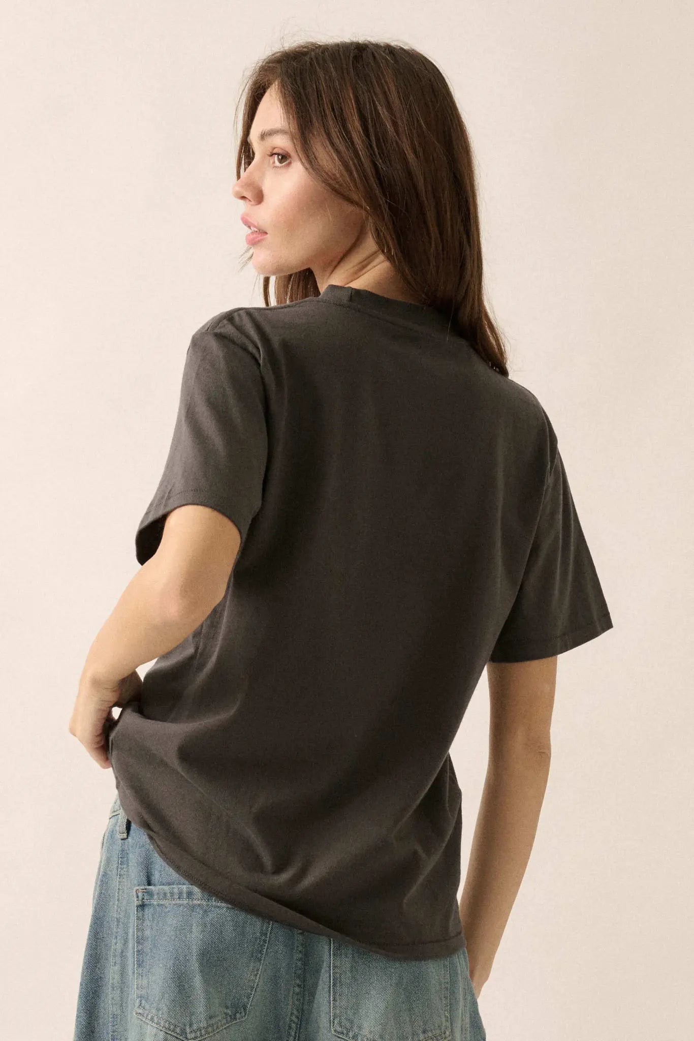 Y'All Cowboy Boots Vintage-Print Graphic Tee