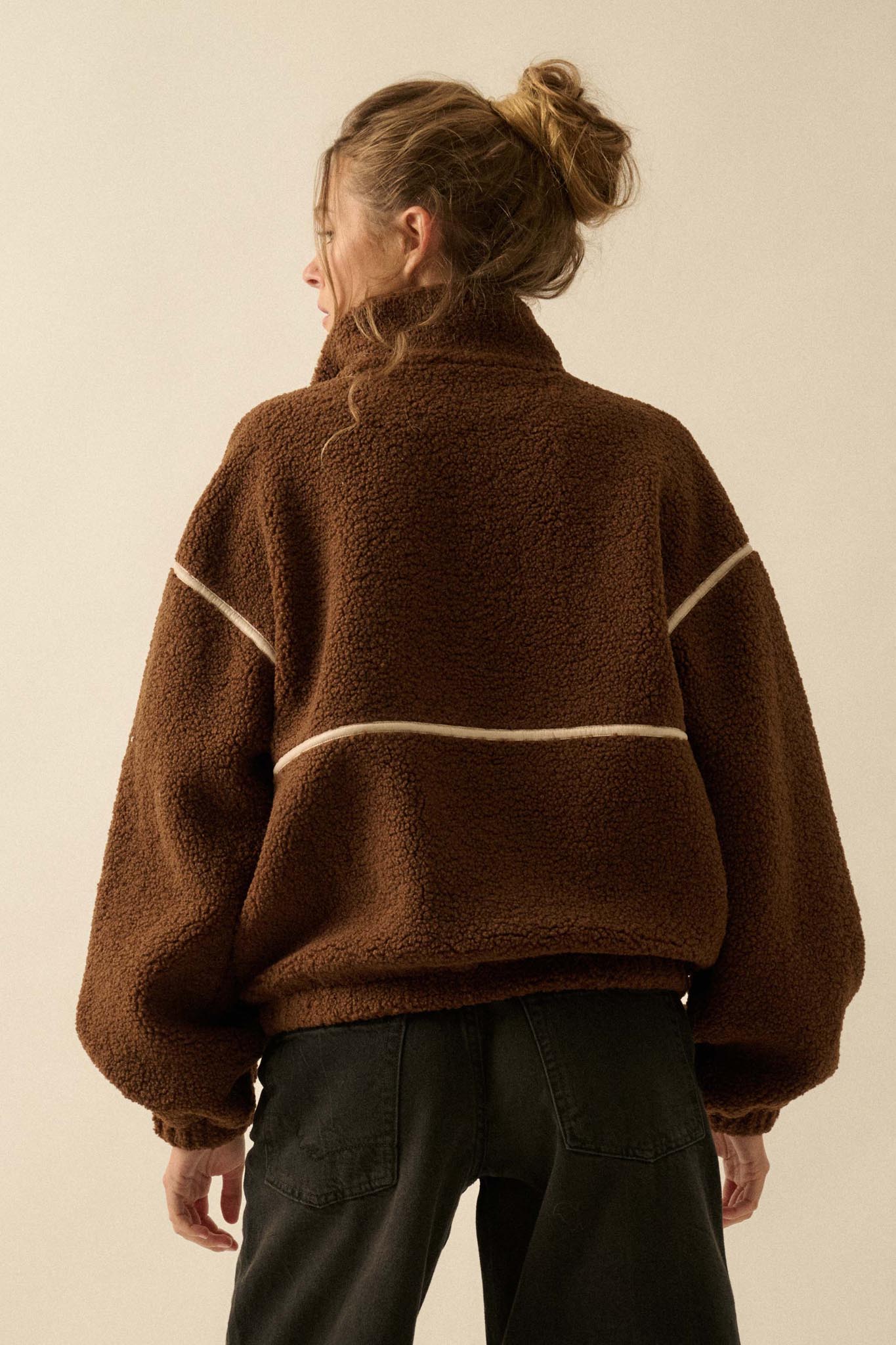 Warming Up Sherpa Fleece Zip-Front Jacket