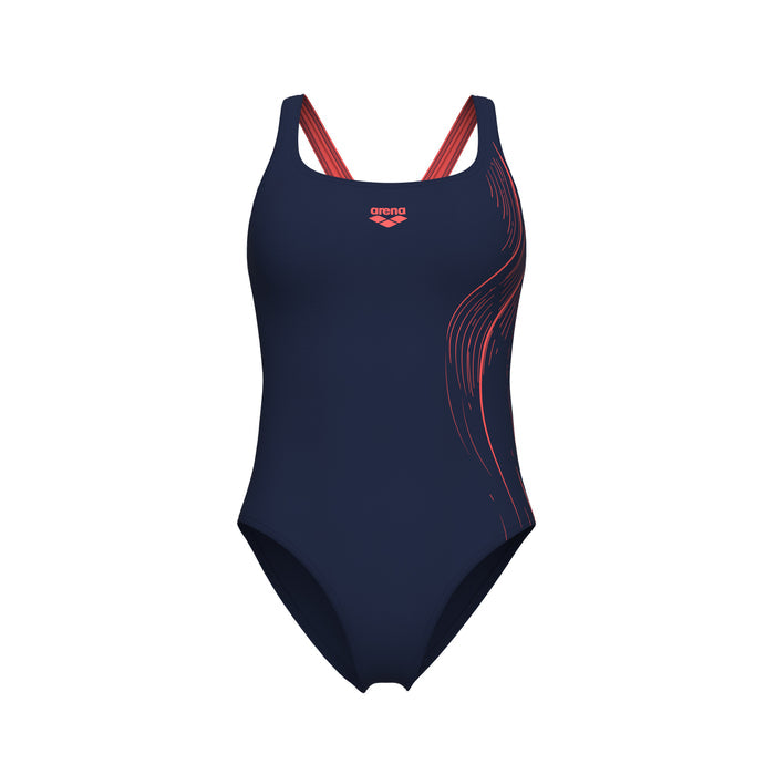 WOMEN'S ARENA SCRATCH SWIMSUIT CONTROL PRO BACK BLUE-PINK