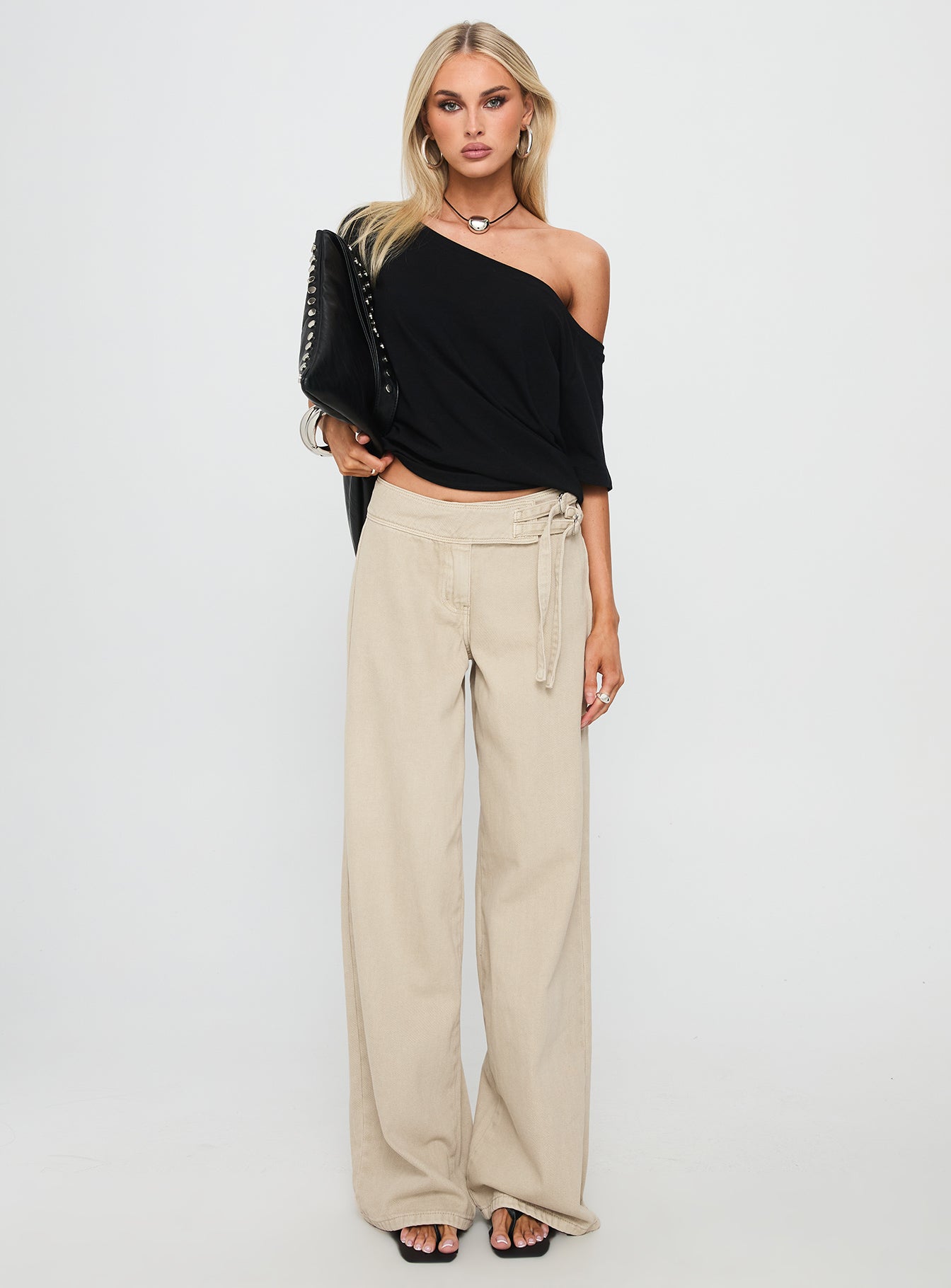 Boxie Mid Rise Wide Leg Jeans Washed Green