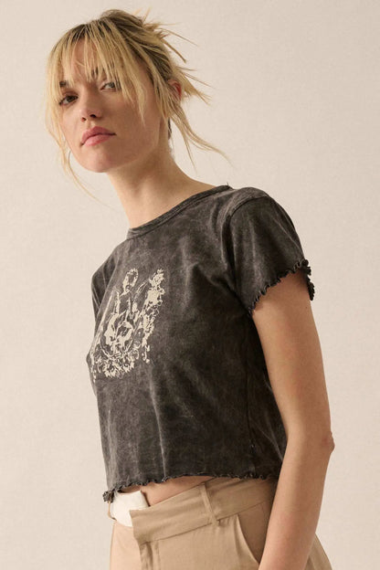Vintage Angel Lettuce-Edge Graphic Baby Tee