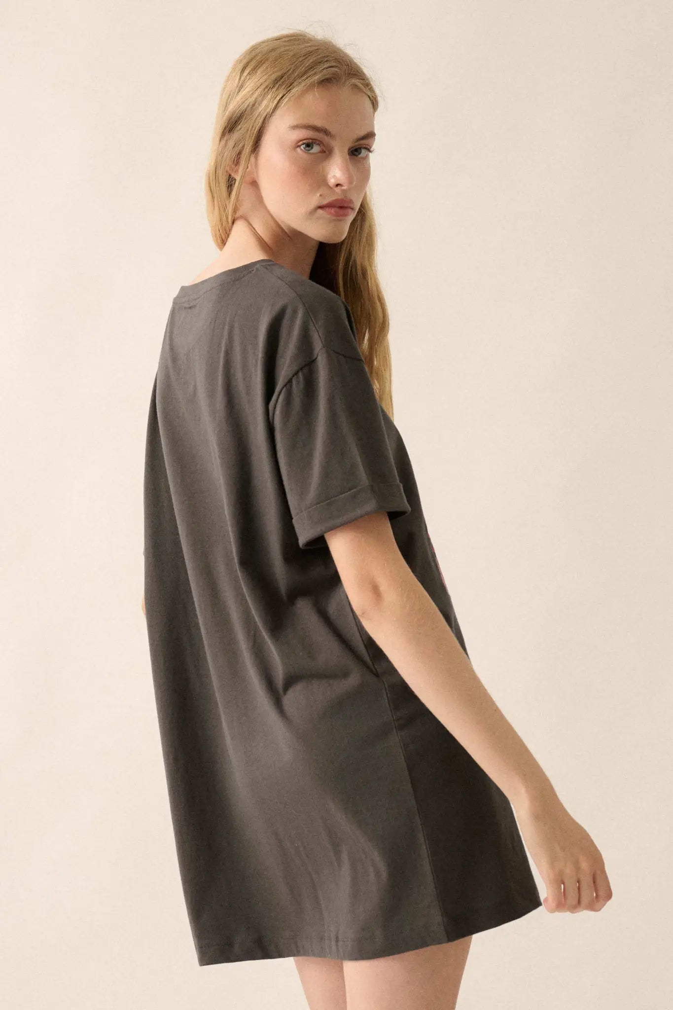 Still a Rose Oversize Vintage-Print Graphic Tee