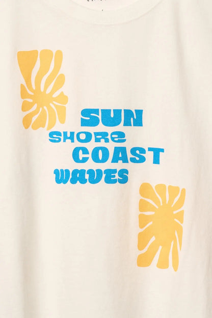 Sun Shore Coast Waves Sleeveless Graphic Tee