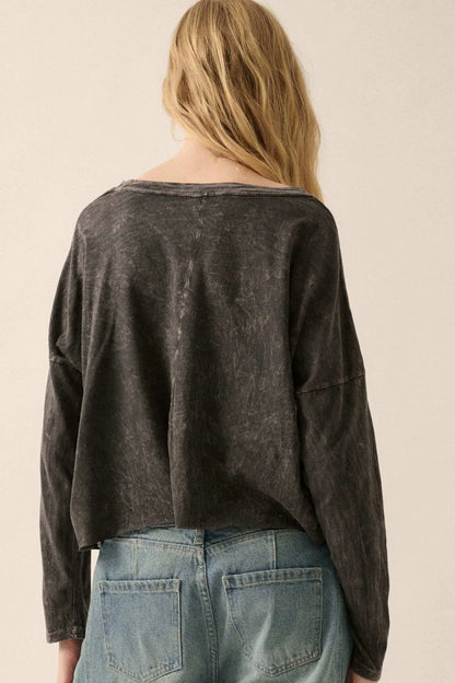 Tiger Trio Cropped Long-Sleeve Graphic Tee