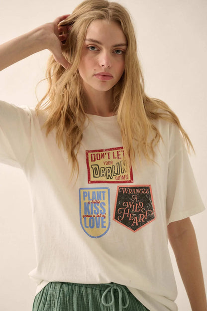 Western Love Quotes Vintage-Print Graphic Tee