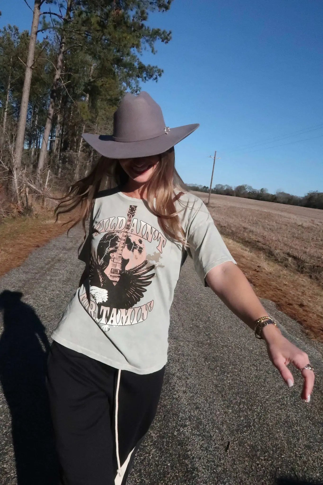 Wild Ain't For Tamin' Slashed Graphic Tee