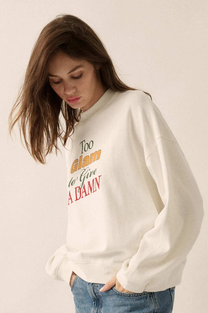 Too Glam Oversize Thermal Graphic Top