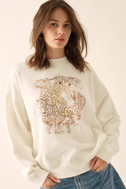 Tiger Troupe Oversize Graphic Sweatshirt