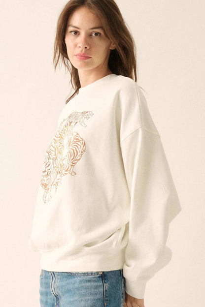 Tiger Troupe Oversize Graphic Sweatshirt