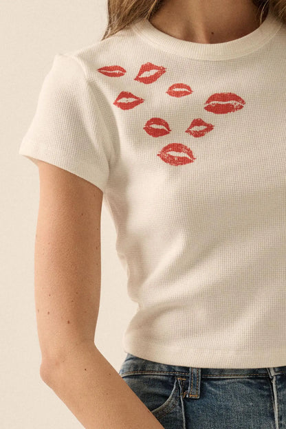 Stolen Kisses Thermal Graphic Baby Tee