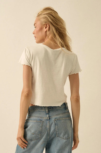 Sunshine Day Lettuce-Edge Graphic Baby Tee