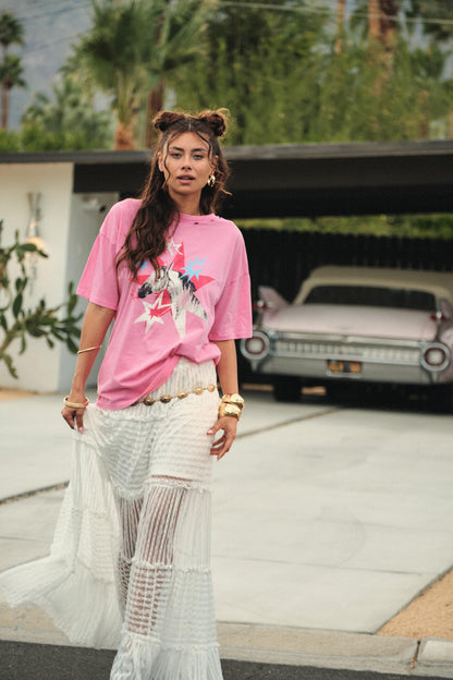 Star Horse Distressed Oversize Graphic Tee
