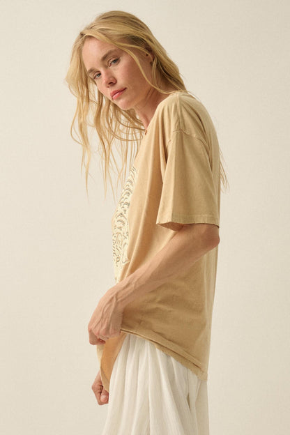 Starry Tiger Distressed Oversize Graphic Tee
