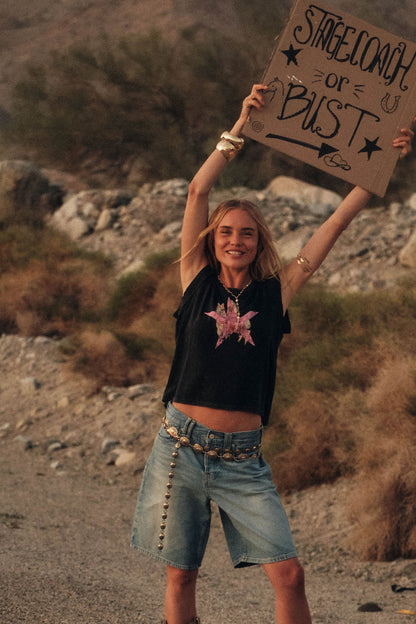 Star Rider Vintage Cowgirl Sleeveless Graphic Tee