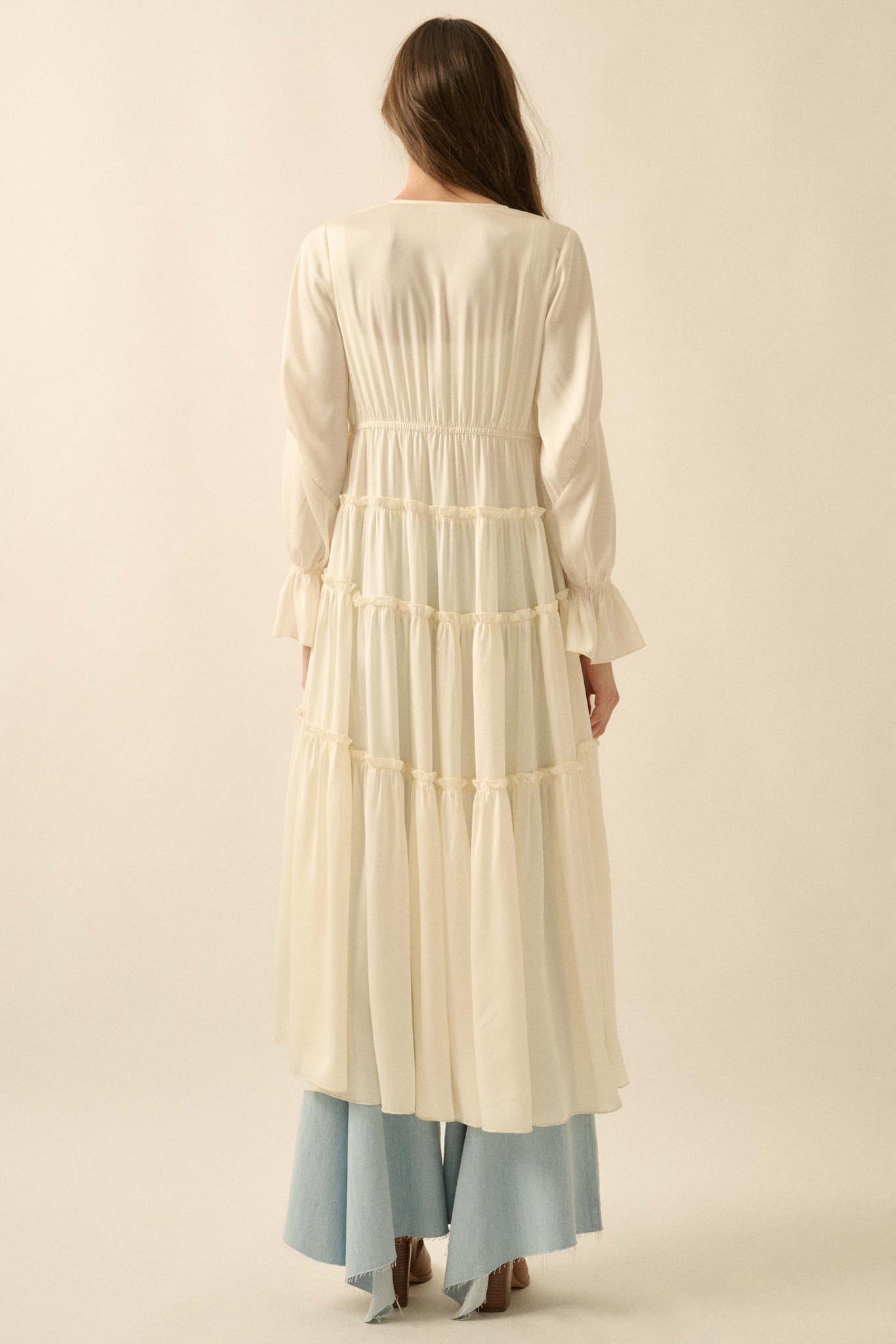 Sweet Juliet Ruffled High-Low Layering Midi Dress