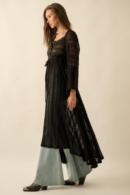 Wishful Dreaming Sheer Lace Layering Midi Dress