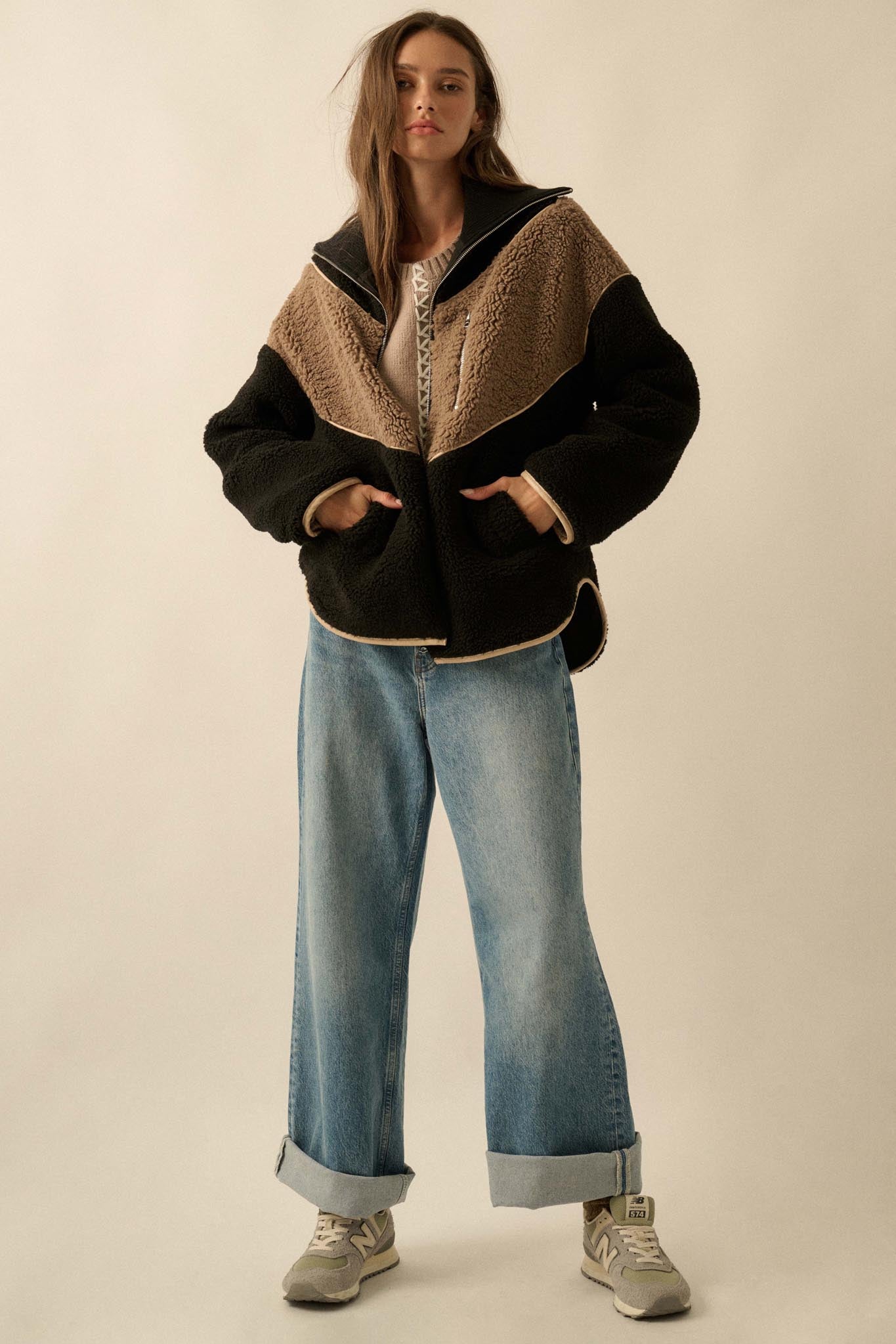 Winter Games Chevron Colorblock Fleece Jacket