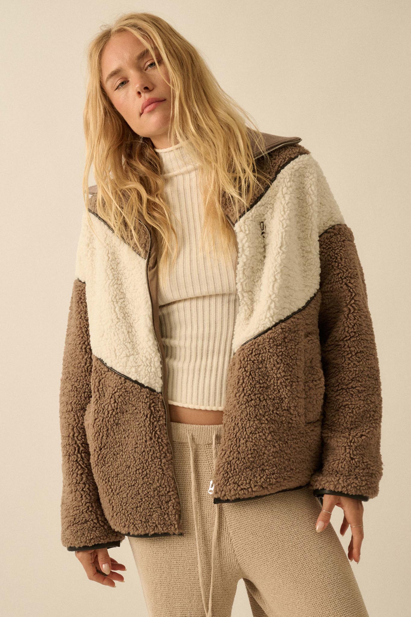 Winter Games Chevron Colorblock Fleece Jacket