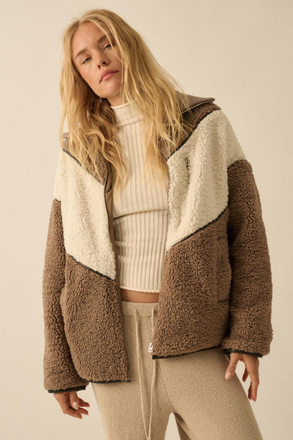 Winter Games Chevron Colorblock Fleece Jacket