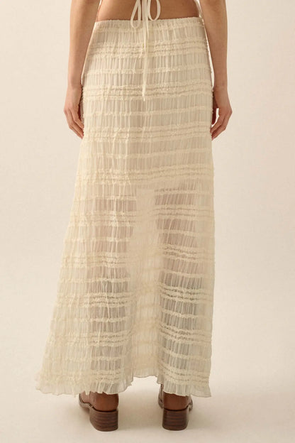 Whisper My Name Ruffled Chiffon Maxi Skirt