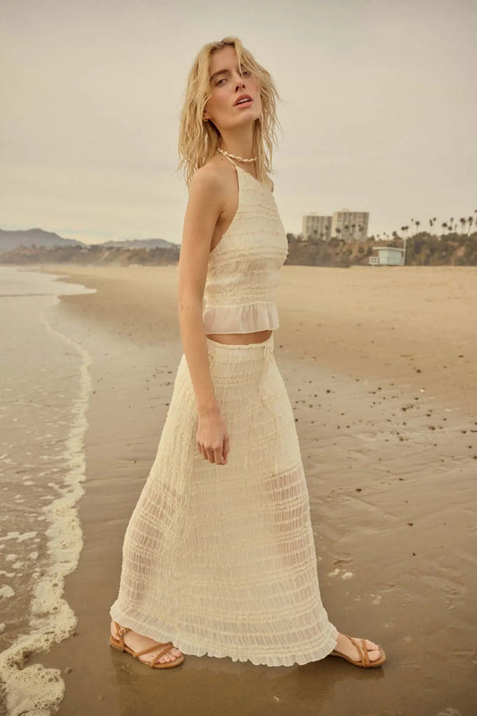 Whisper My Name Ruffled Chiffon Maxi Skirt