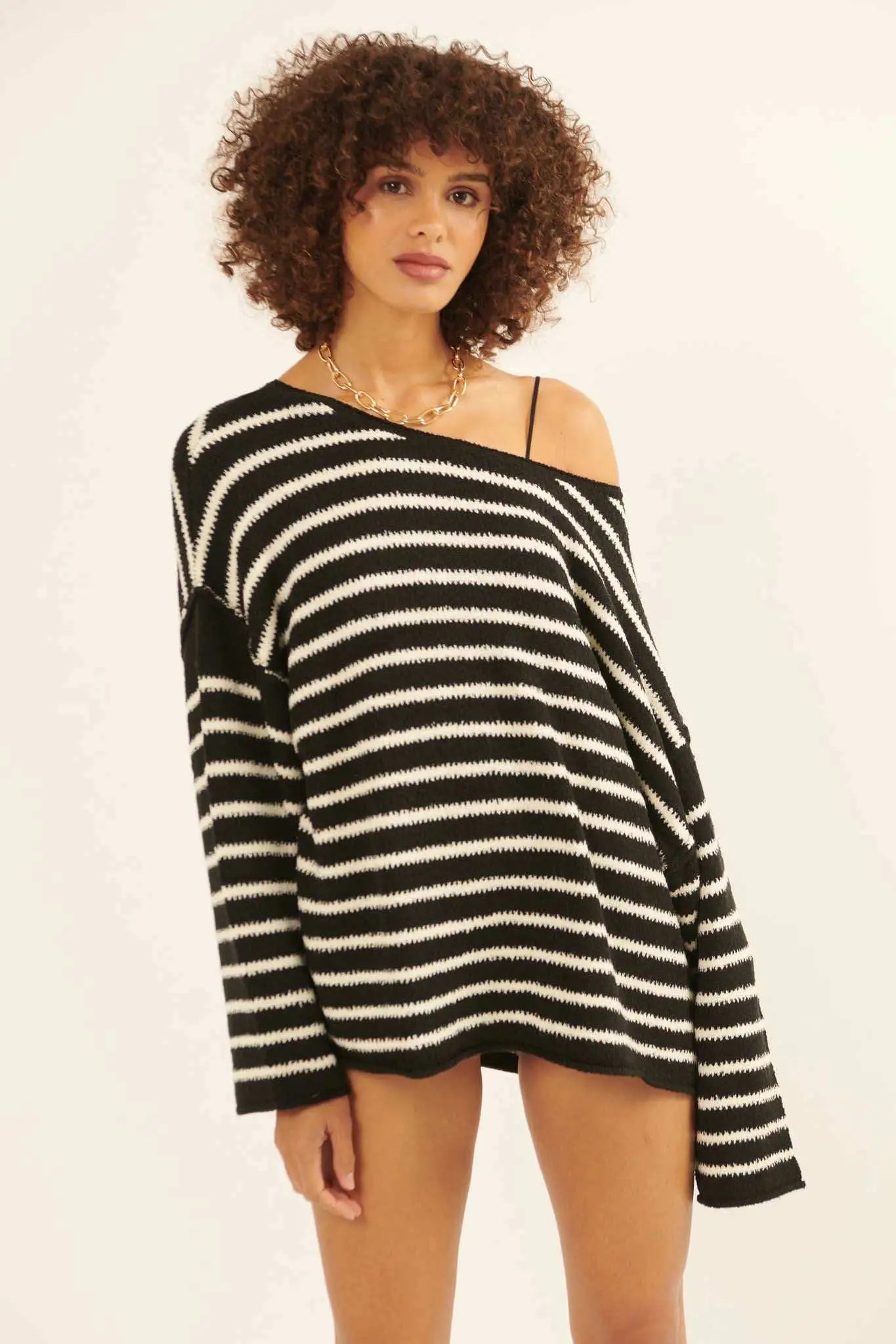 Stripe Hype Oversized Striped Sweater