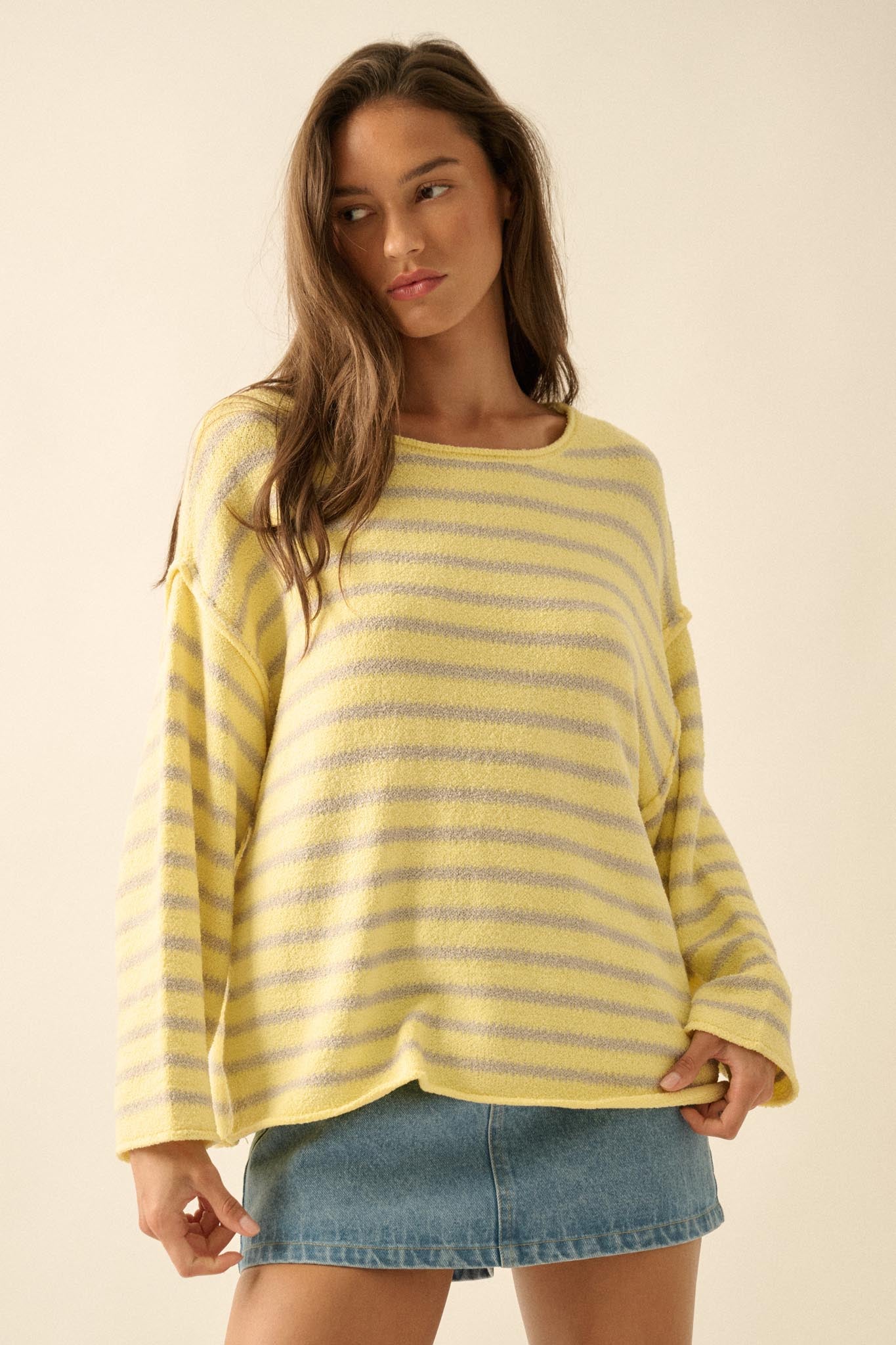 Stripe Hype Oversized Striped Sweater