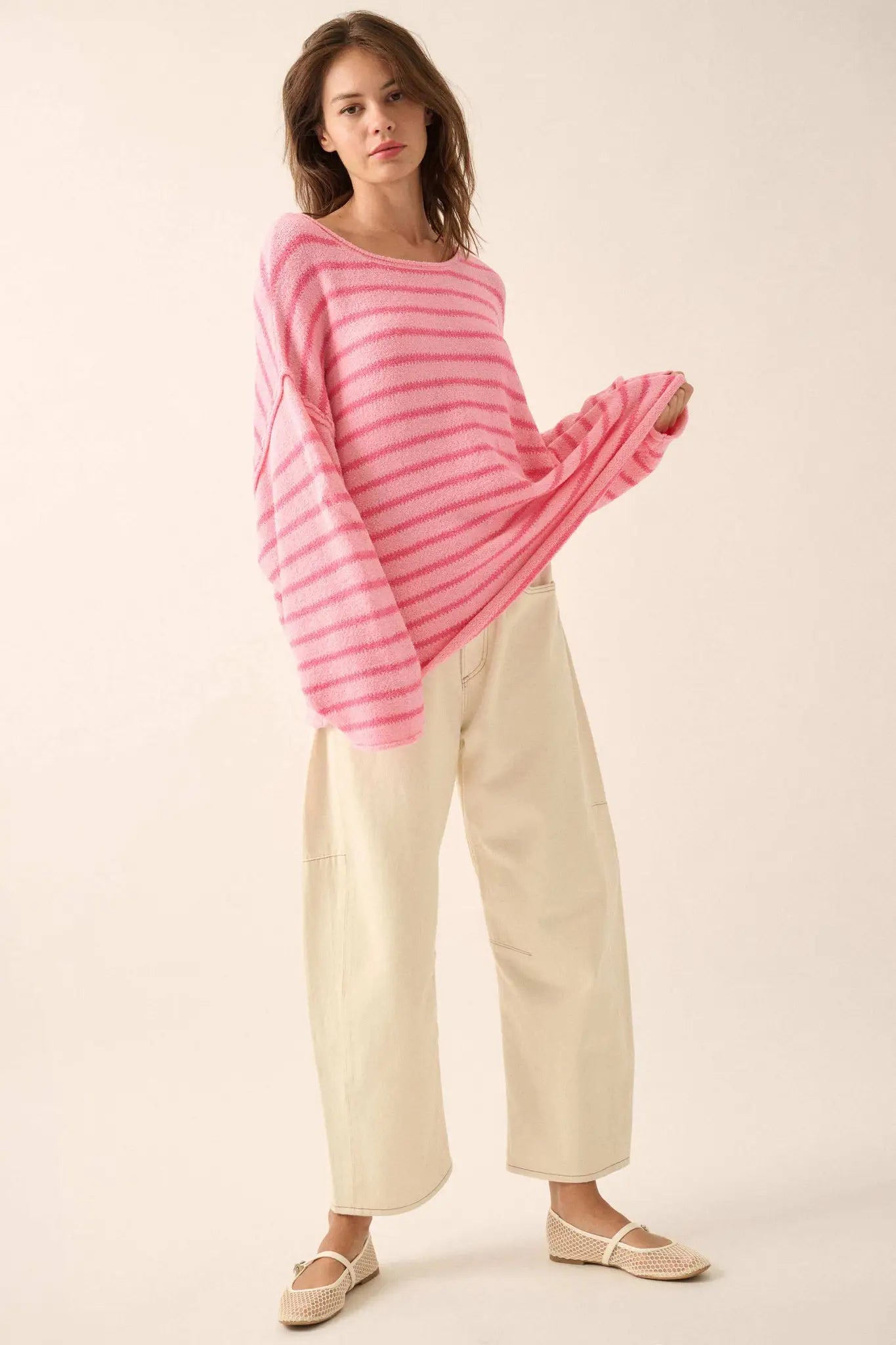 Stripe Hype Oversized Striped Sweater