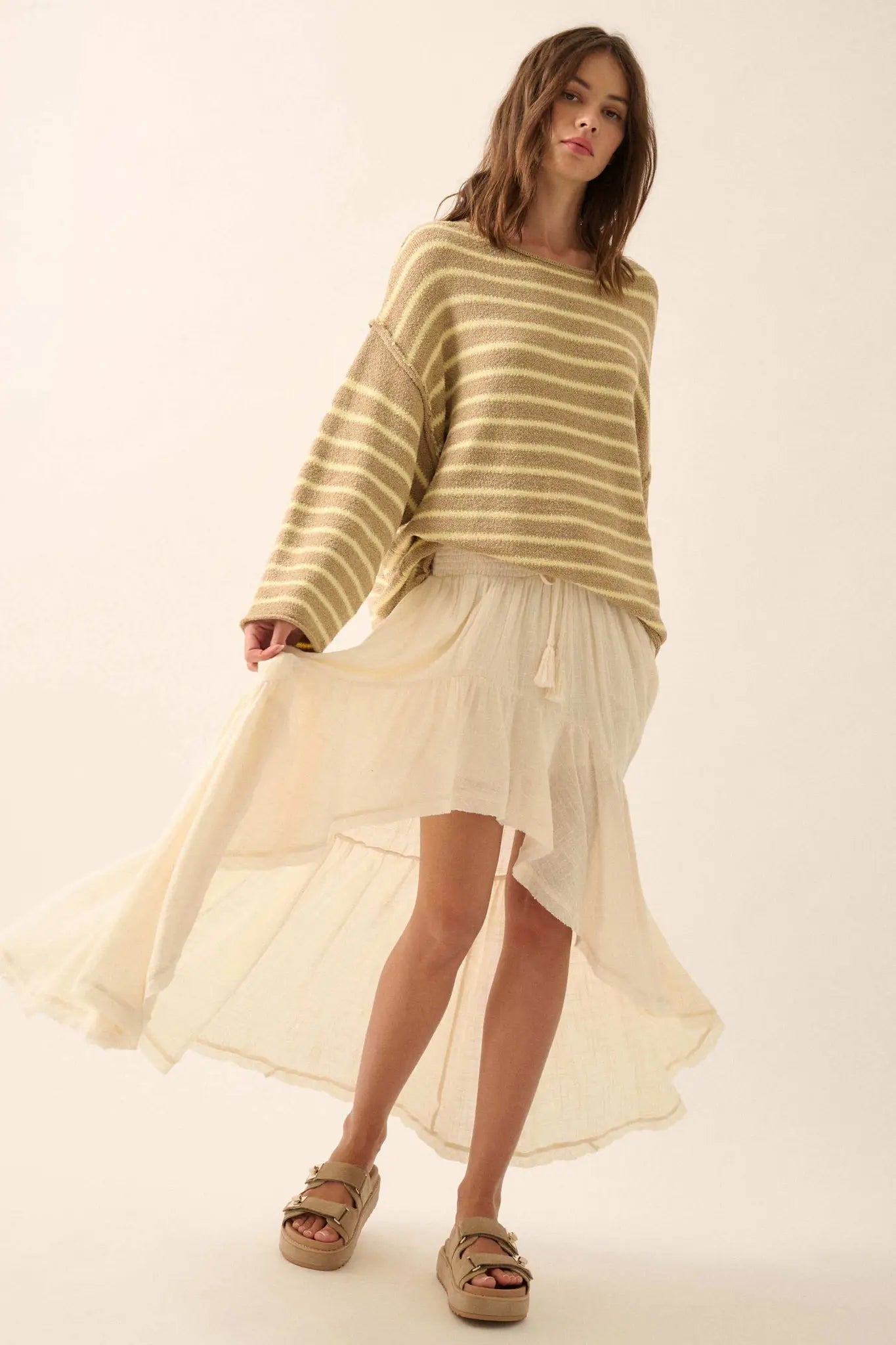 Stripe Hype Oversized Striped Sweater