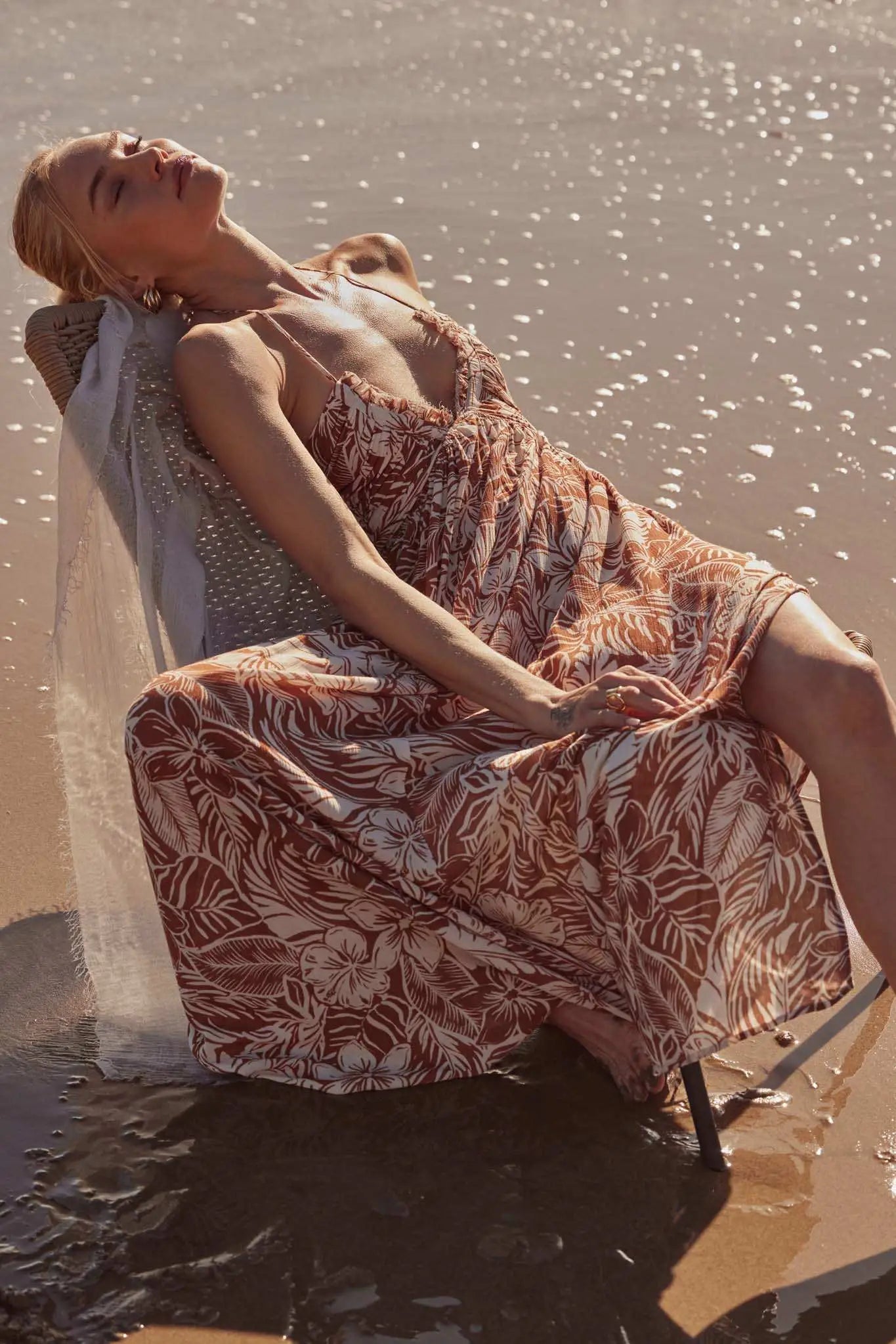 Tropical Tango Floral-Print Halter Maxi Dress