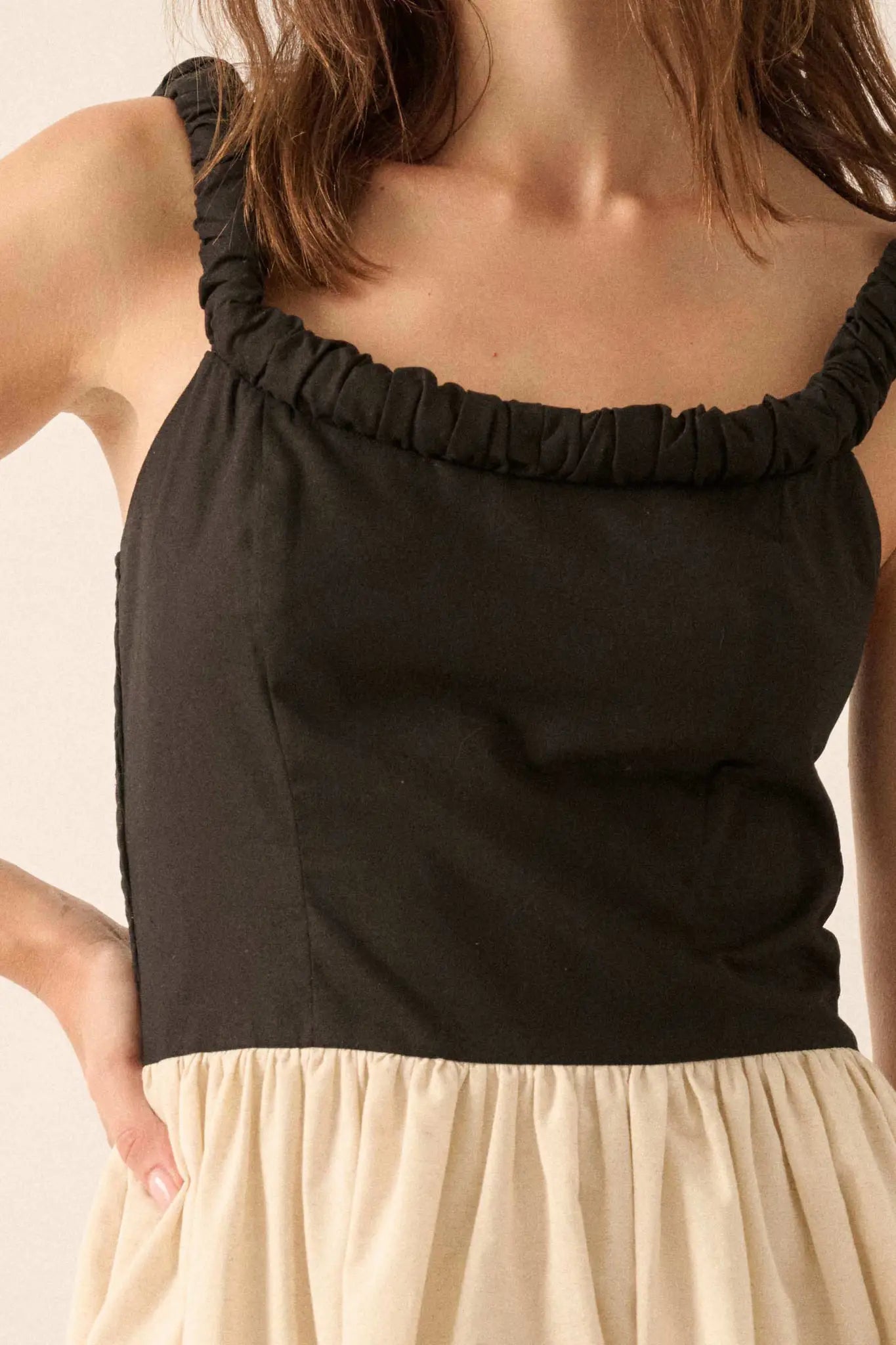 Twice As Nice Colorblock Bubble Mini Dress