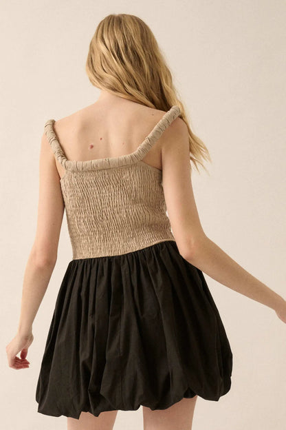Twice As Nice Colorblock Bubble Mini Dress