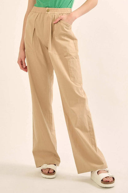 Walk Tall Straight-Leg Cotton Twill Cargo Pants