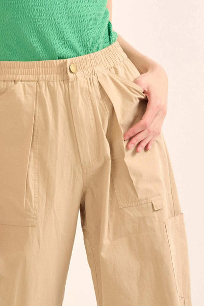 Walk Tall Straight-Leg Cotton Twill Cargo Pants