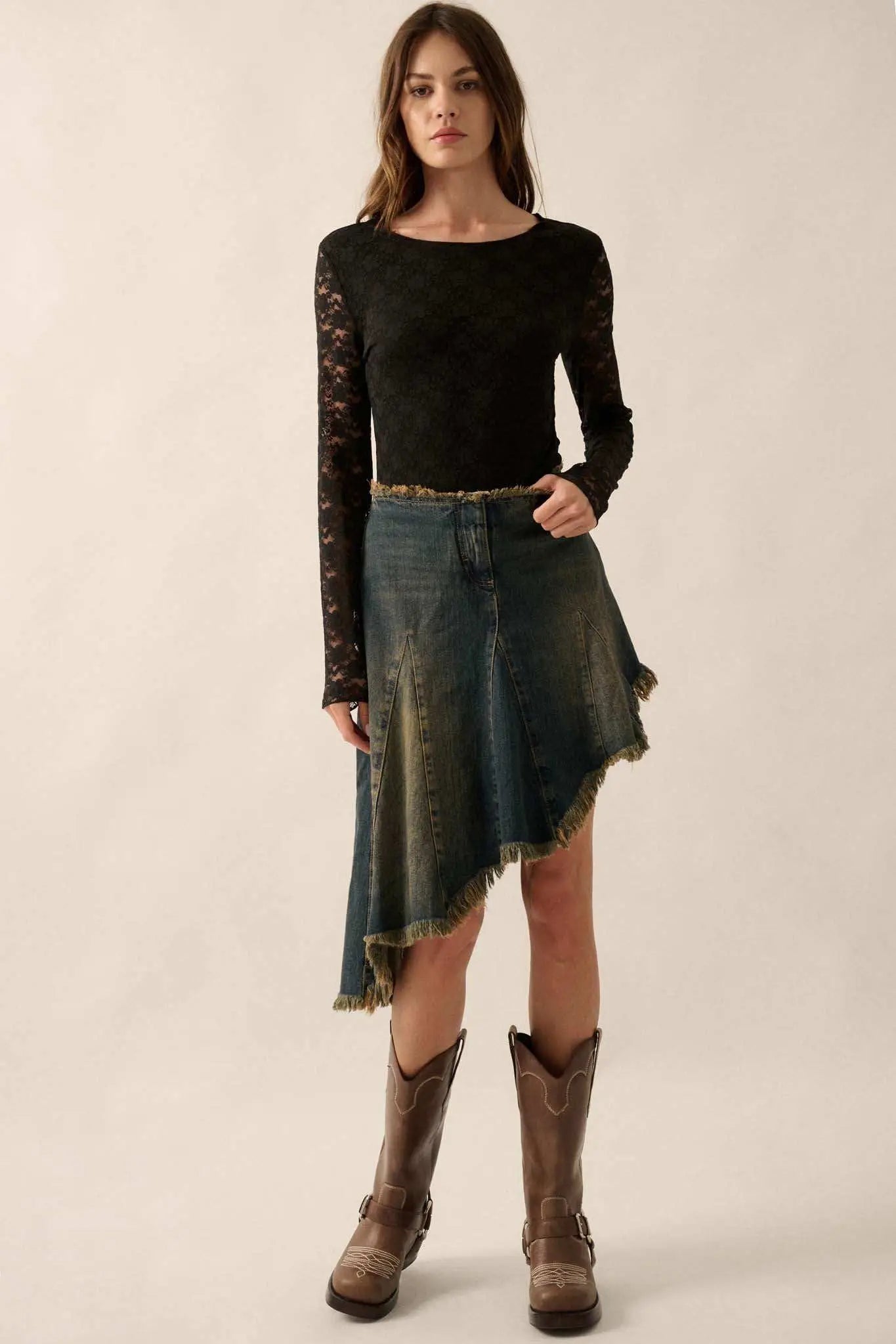 Sweet Flirtation Floral Lace Long-Sleeve Bodysuit