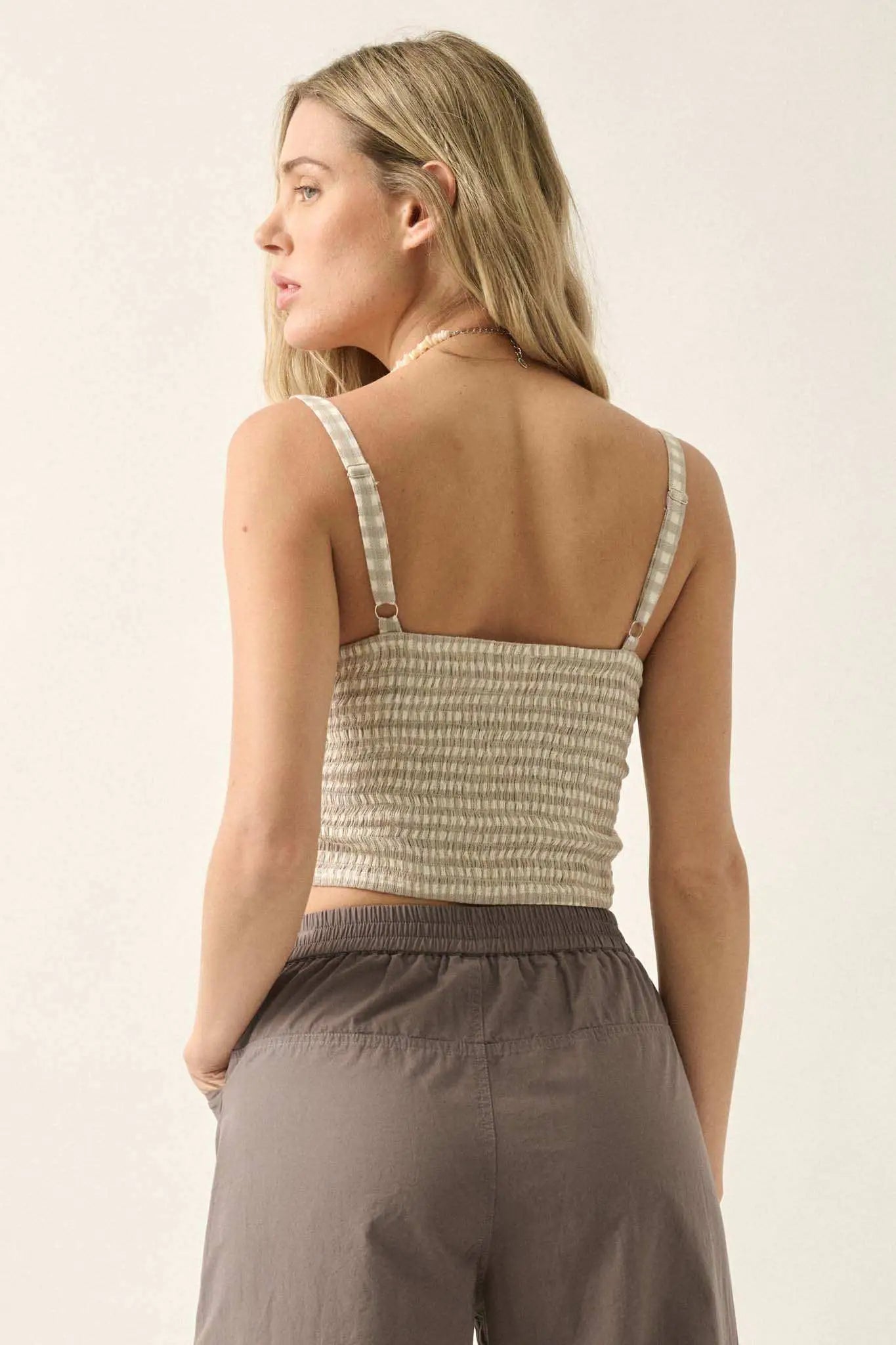 Sweetly Sultry Gingham Bustier Corset Top