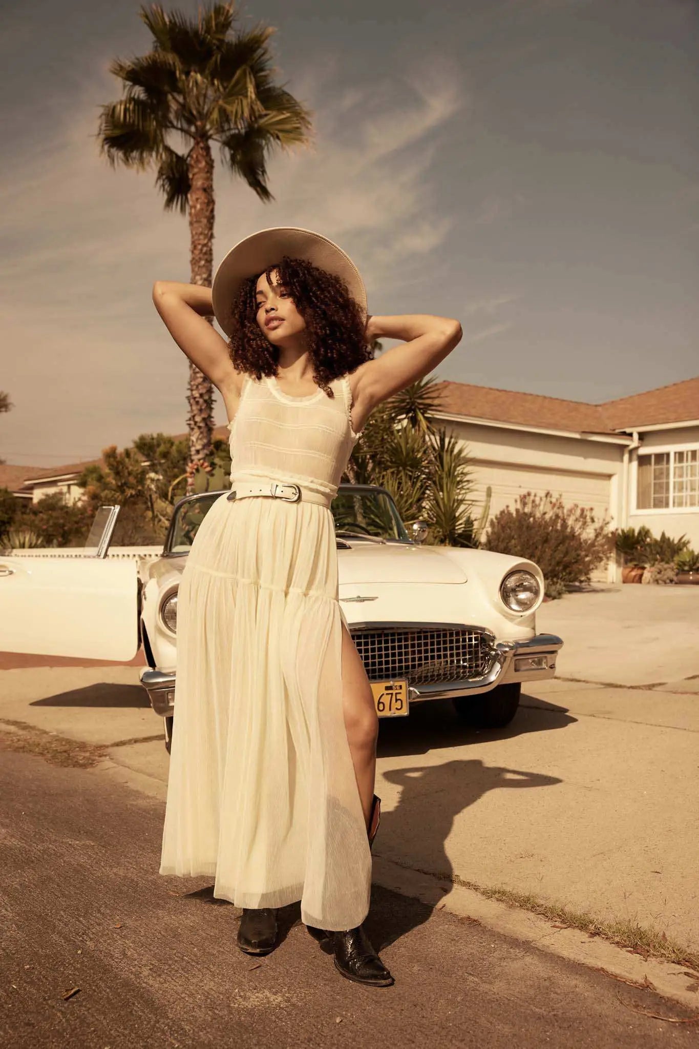 Tulle Time Sheer Smocked Tulle Maxi Dress