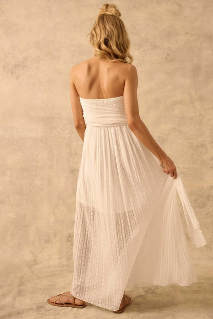 The Emma Infinity Dress in Striped Floral Lace
