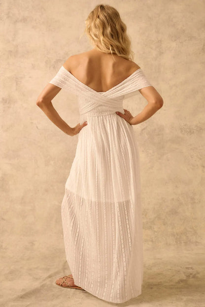 The Emma Infinity Dress in Striped Floral Lace