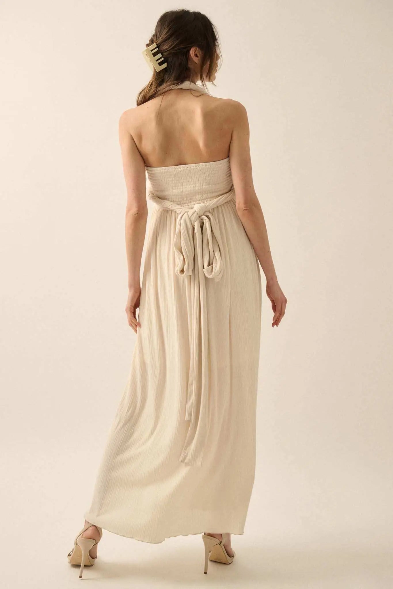 The Emma Infinity Dress in Cotton Ribbed Knit