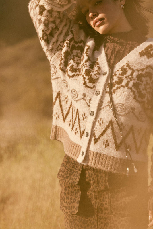 Summit Trail Brushed Alpine-Knit Cardigan