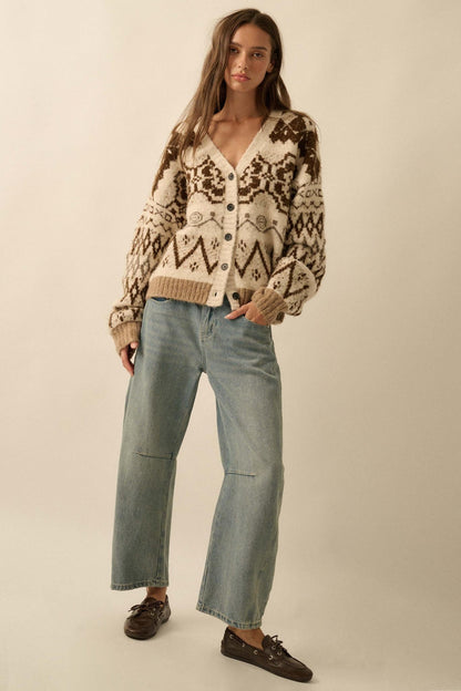 Summit Trail Brushed Alpine-Knit Cardigan
