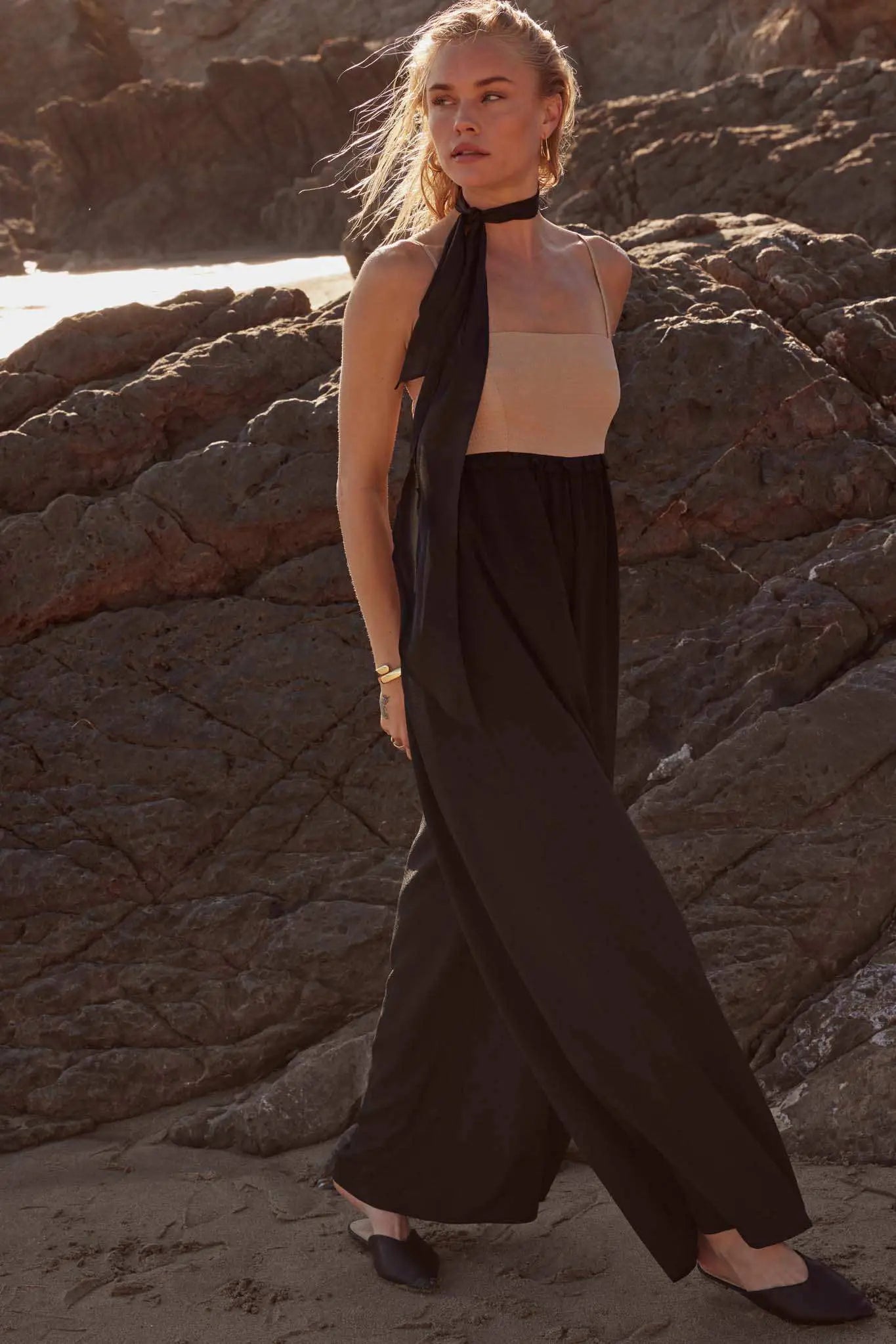 Step By Step Textured Wide-Leg Cami Jumpsuit