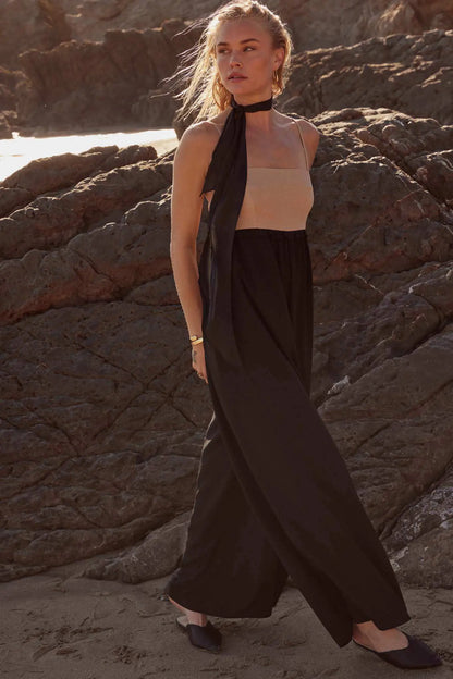 Step By Step Textured Wide-Leg Cami Jumpsuit