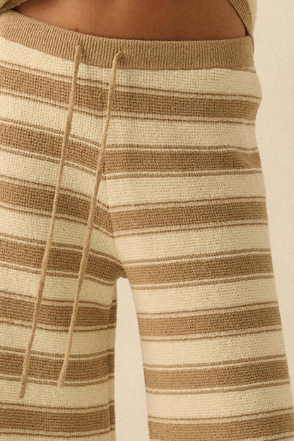 Stripe to It Textured Striped Knit Sweater Pants