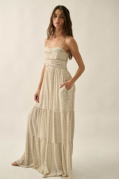 Wild Adventure Geo-Print Tiered Wide-Leg Jumpsuit