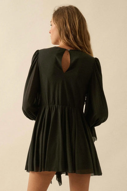 Wind Song Mesh Cascade Ruffle Peasant Romper