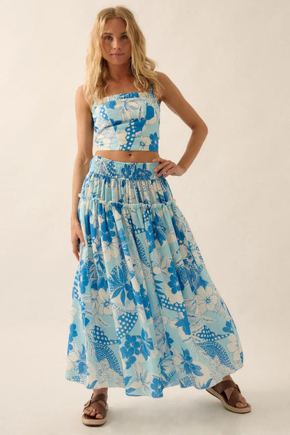 Tropical Treat Floral Cropped Cami Top