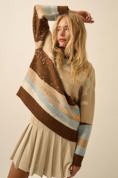 Wonderful World Jacquard-Knit Landscape Sweater